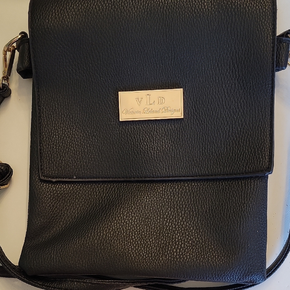 Black Leather Messenger Bag
